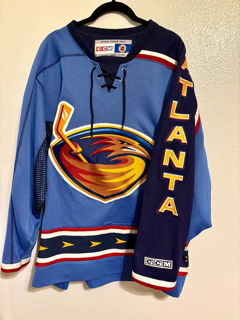 Vintage CCM Atlanta Thrashers NHL Hockey Alternate Third Jersey Men Size Medium